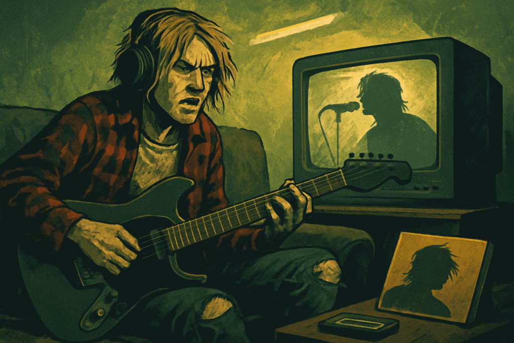 Moodbild für Smells Like Teen Spirit von Nirvana aus dem Jahr 1991 aus dem STH2 Podcast STH2 ep02 zum Motto Teenage Years